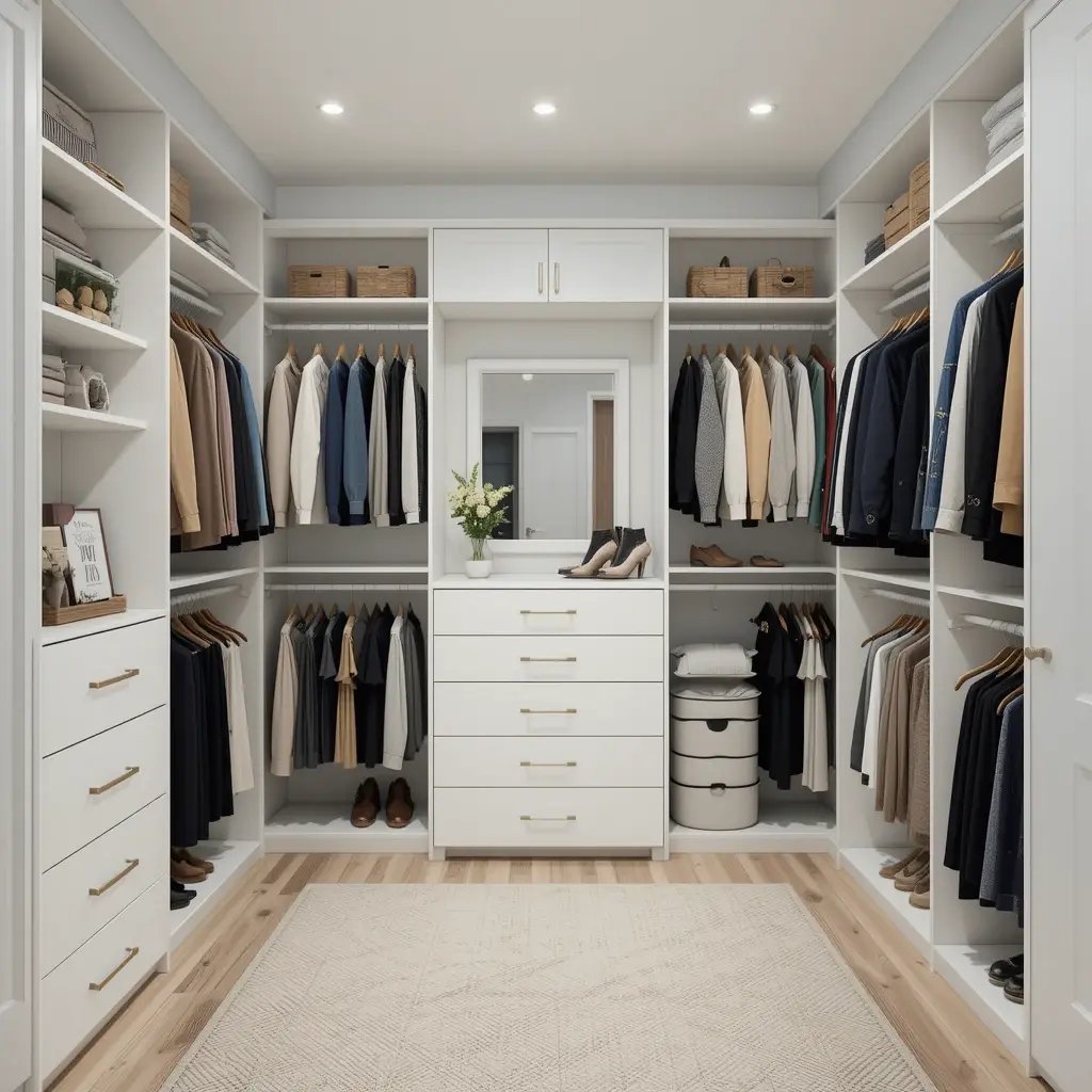U-Shaped Closets Make Use of Three Walls