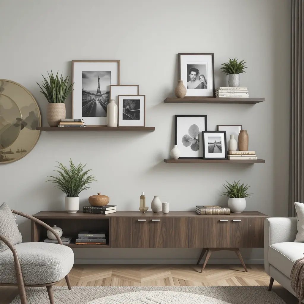 Use Floating Shelves for Storage and Decor