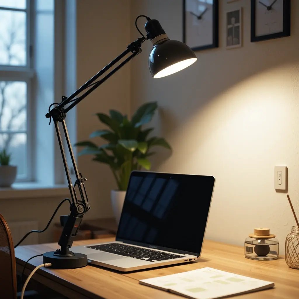 Use a Clamp-On Lamp Instead of a Table Lamp