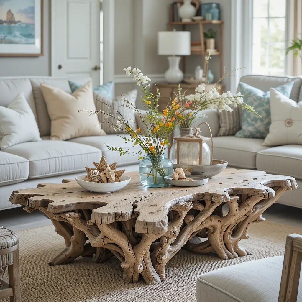 Artistic Driftwood Coffee Table