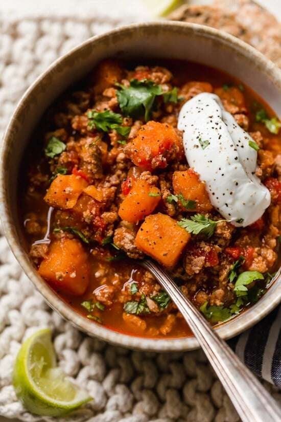 No bean turkey and sweet potato chili 