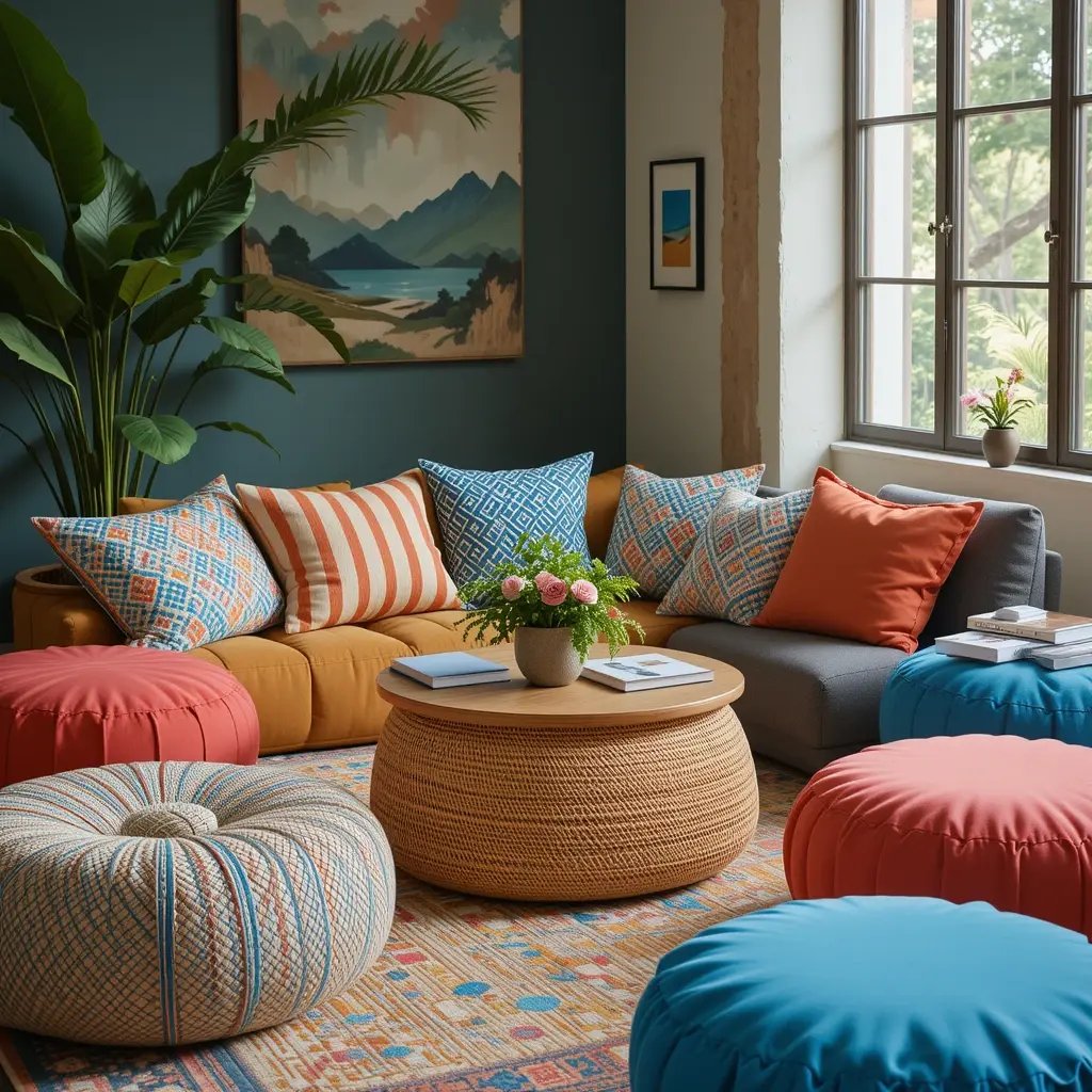 Use Low, Eclectic Seating Options
