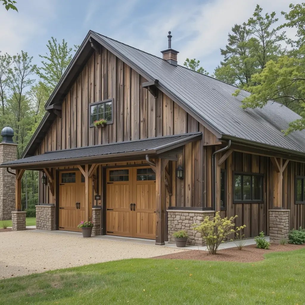 Rustic Wood and Metal Combination