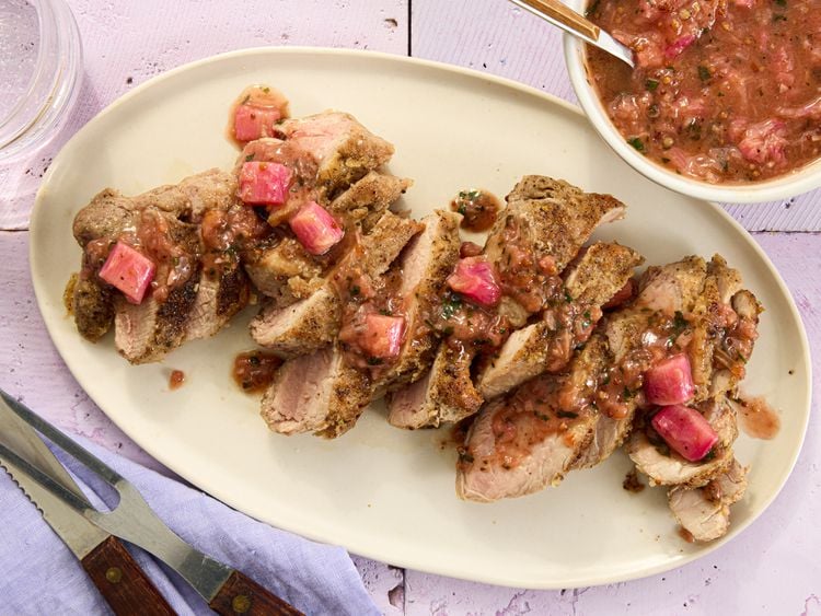 Rhubarb Glazed Pork