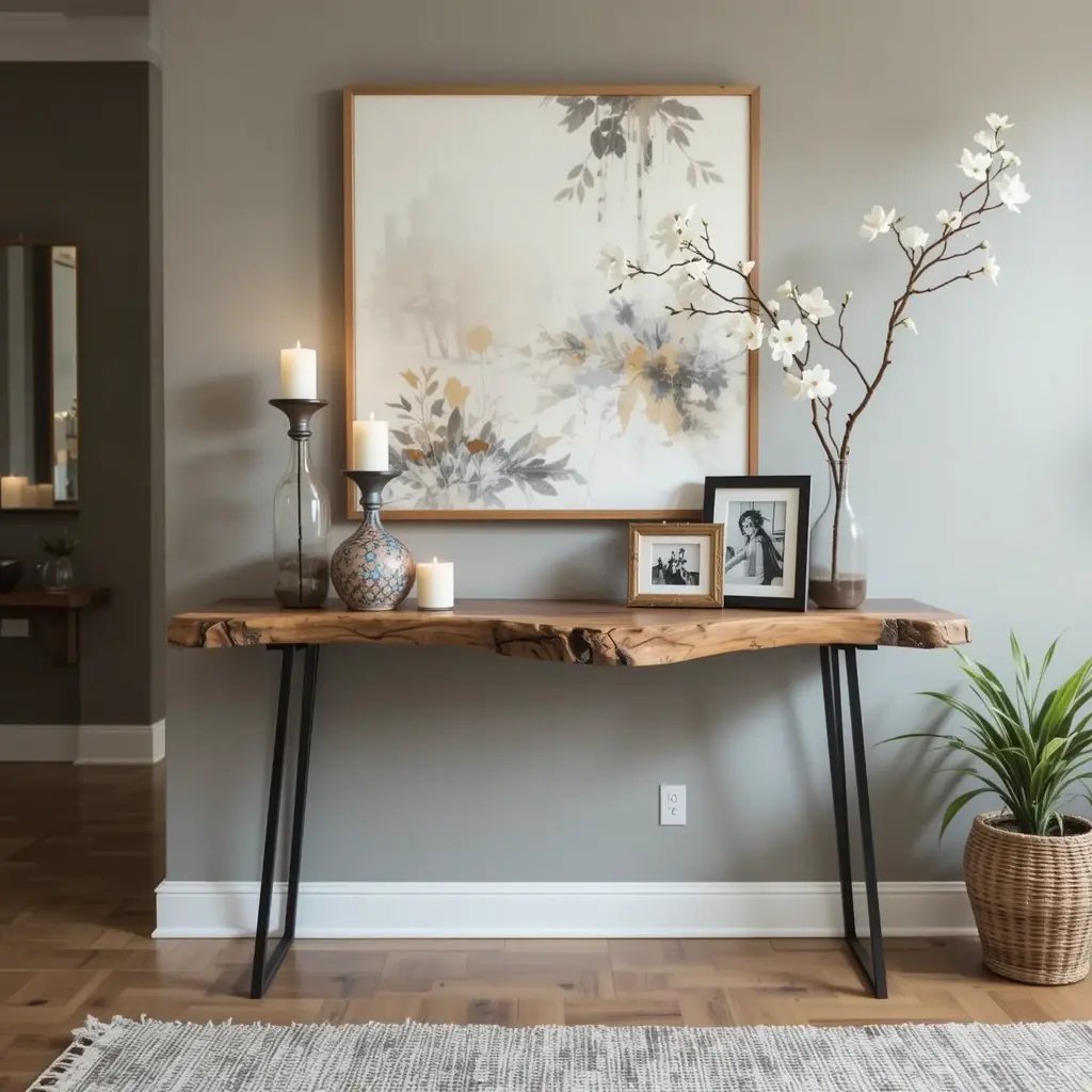 Live Edge Console Table