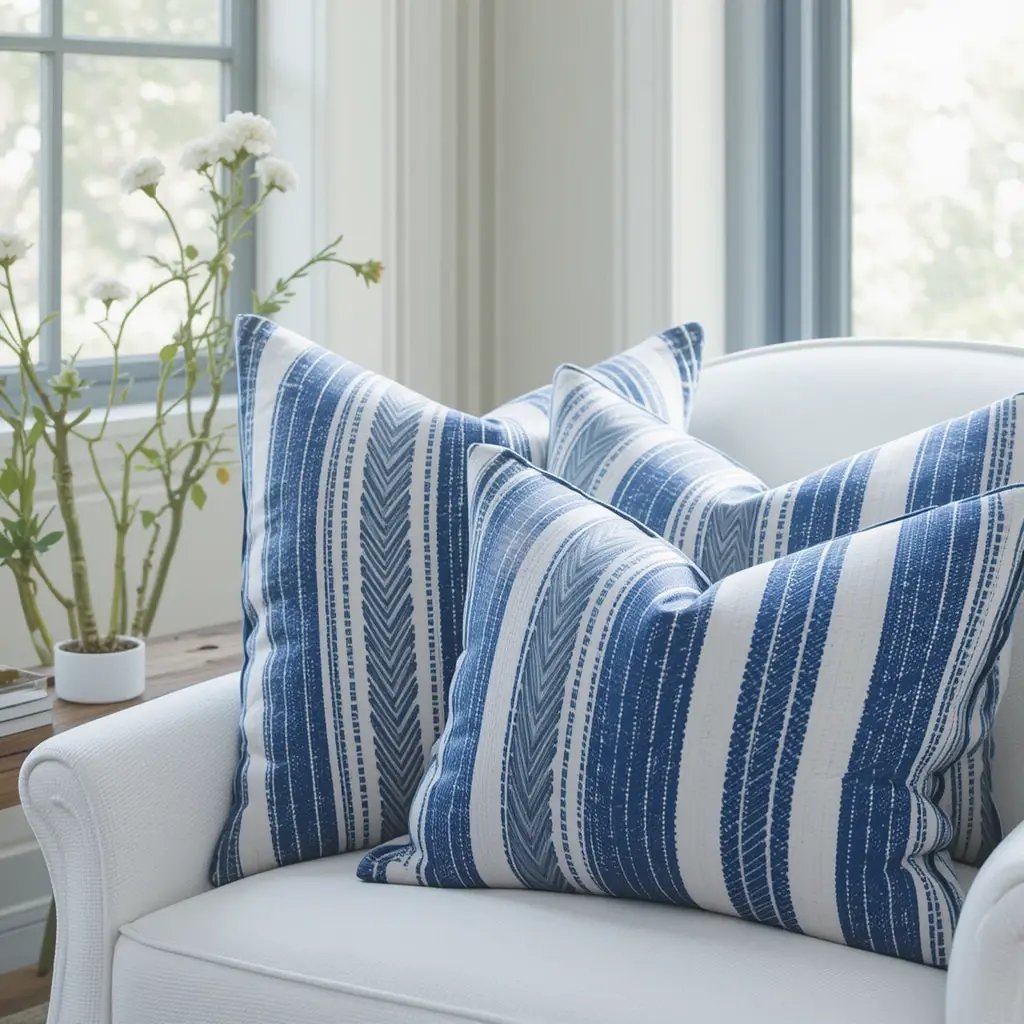 Blue and White Striped Patterns