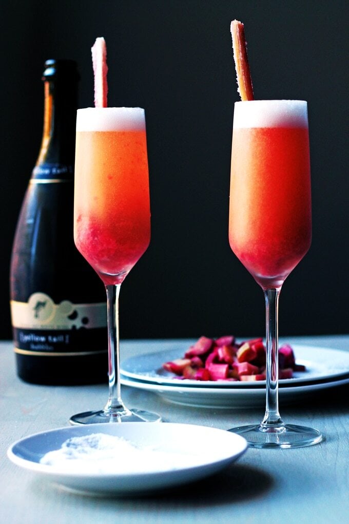 Rhubarb Bellini