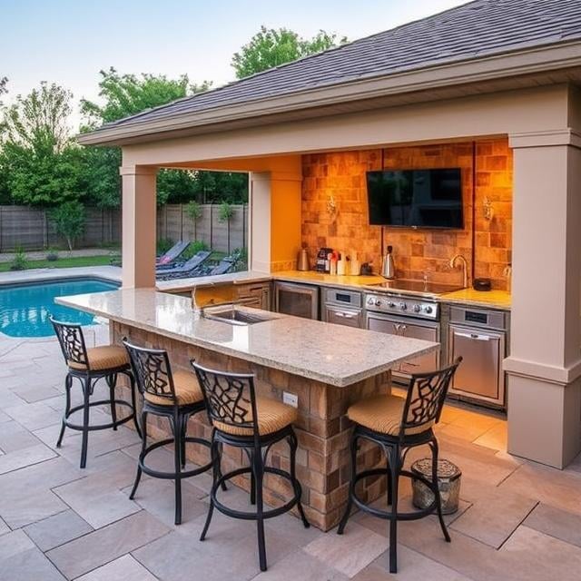 Design an Outdoor Kitchen or Bar Area