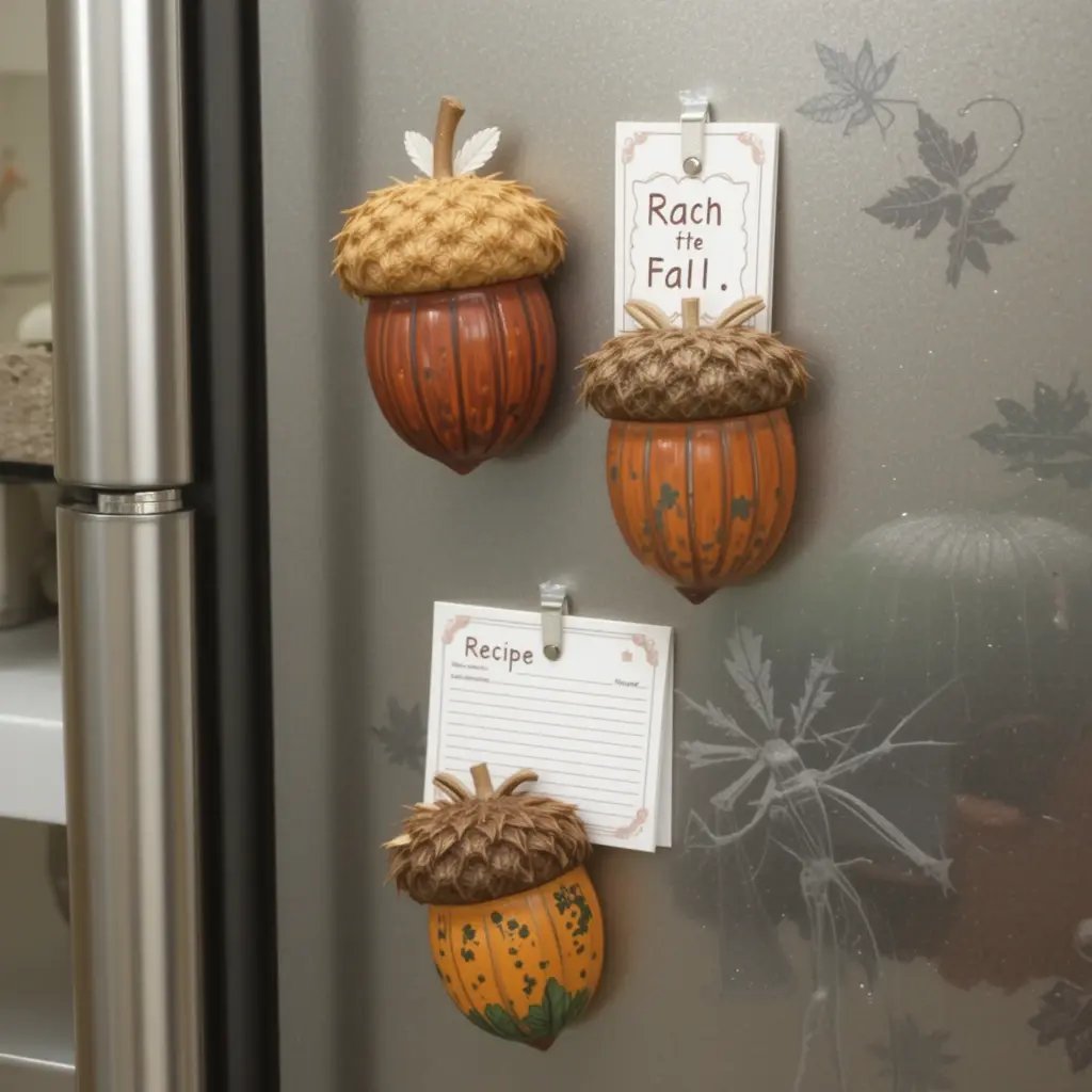 Painted Acorn Magnets