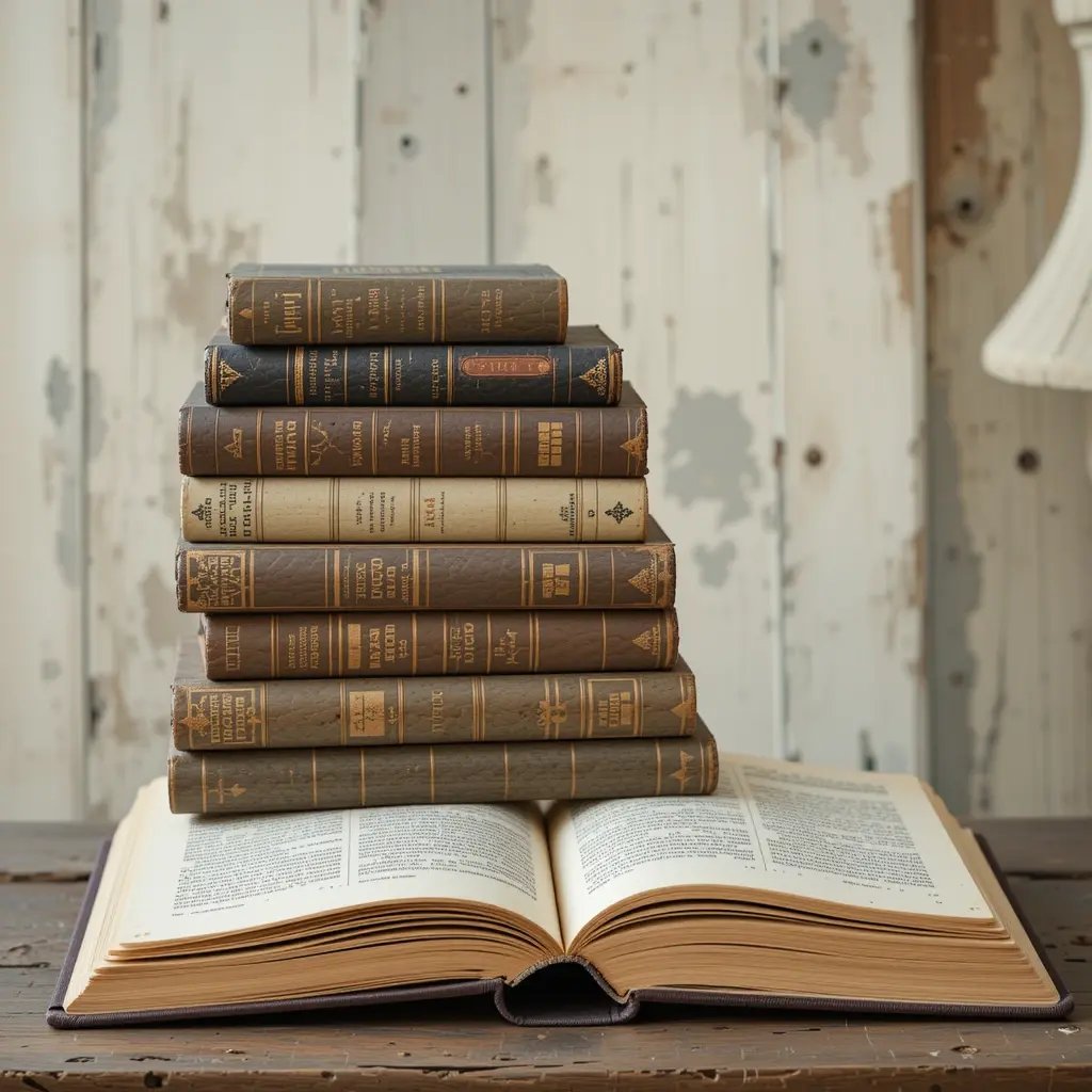 Worn Books as Warm Decor