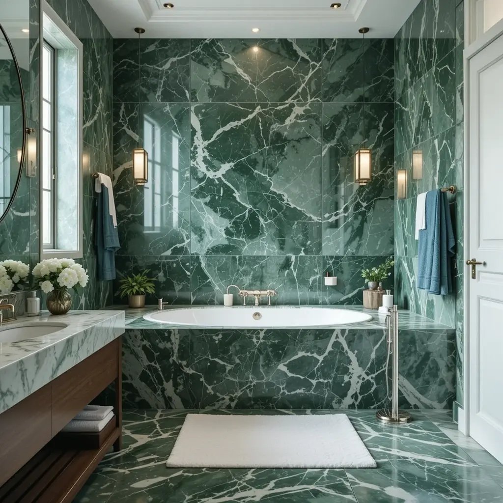 Marble-Clad Bathtub