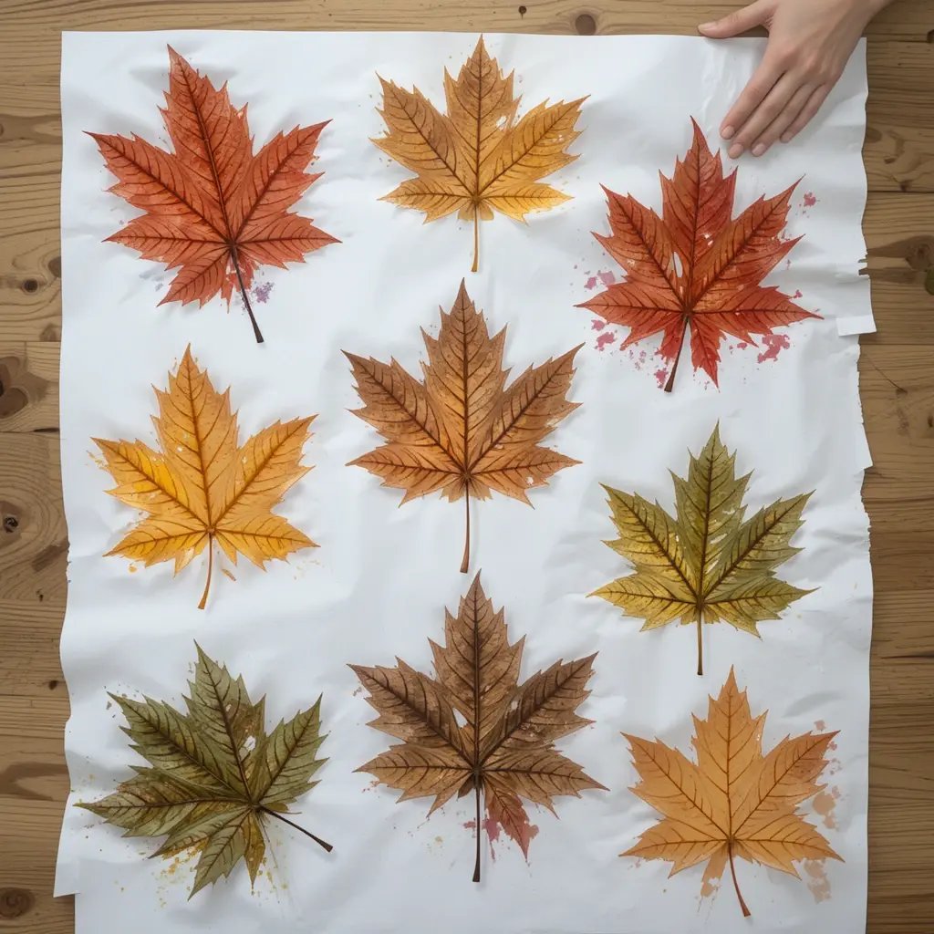 Leaf Rubbing Art