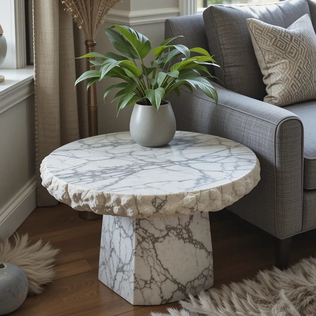 Natural Stone Side Table