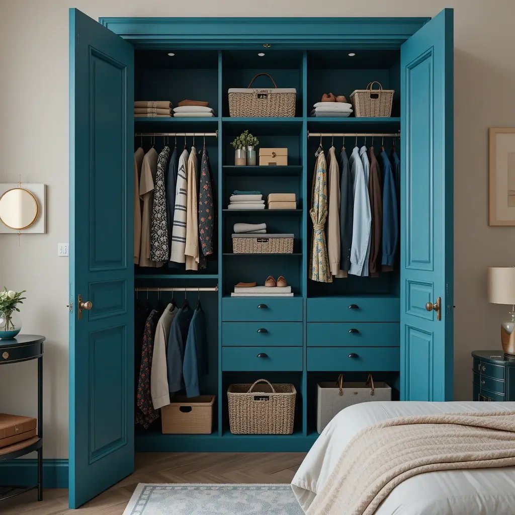 Dark Teal Closet Interior