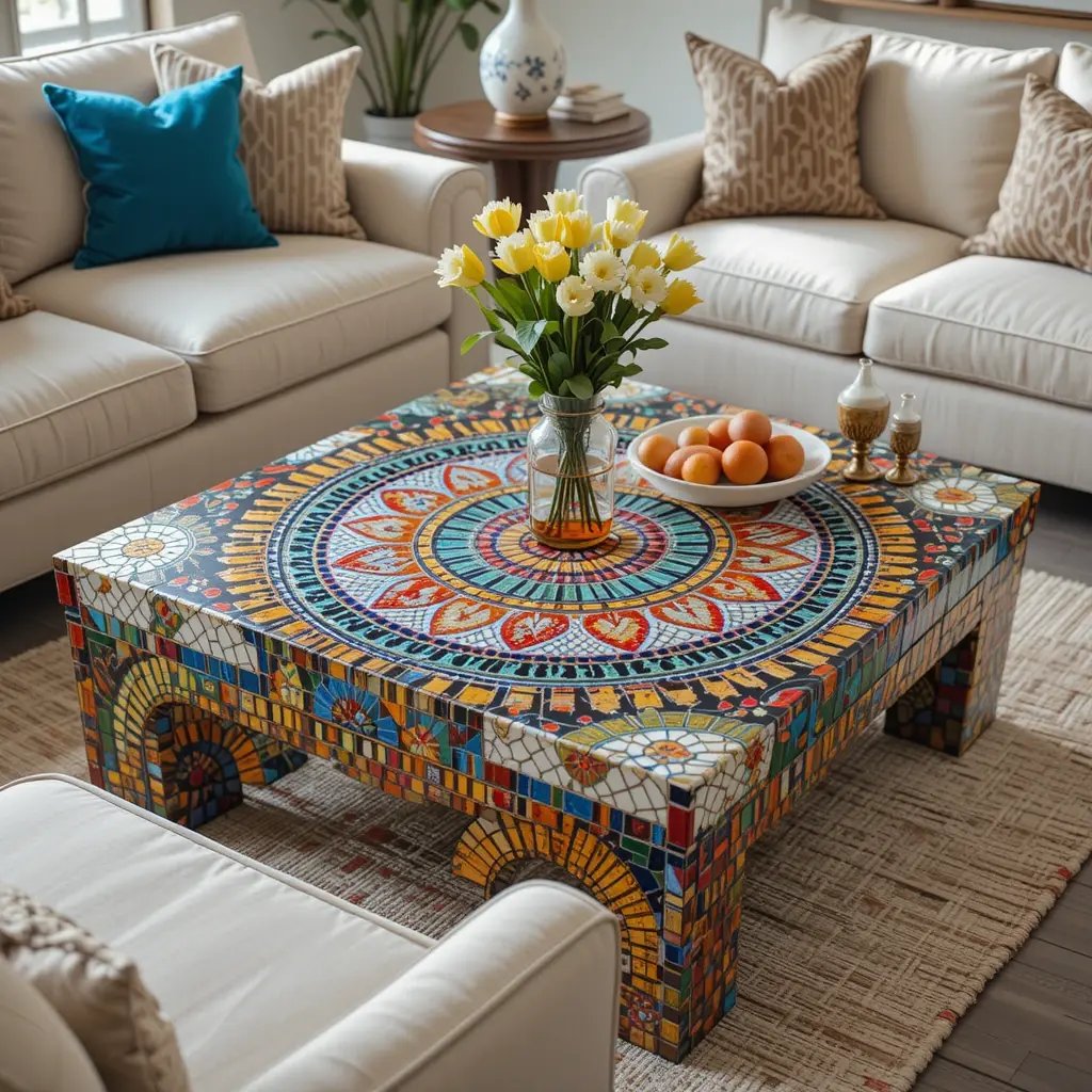 Mosaic Tile Coffee Table