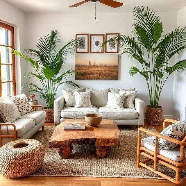 Use Natural Materials for Furniture and Decor