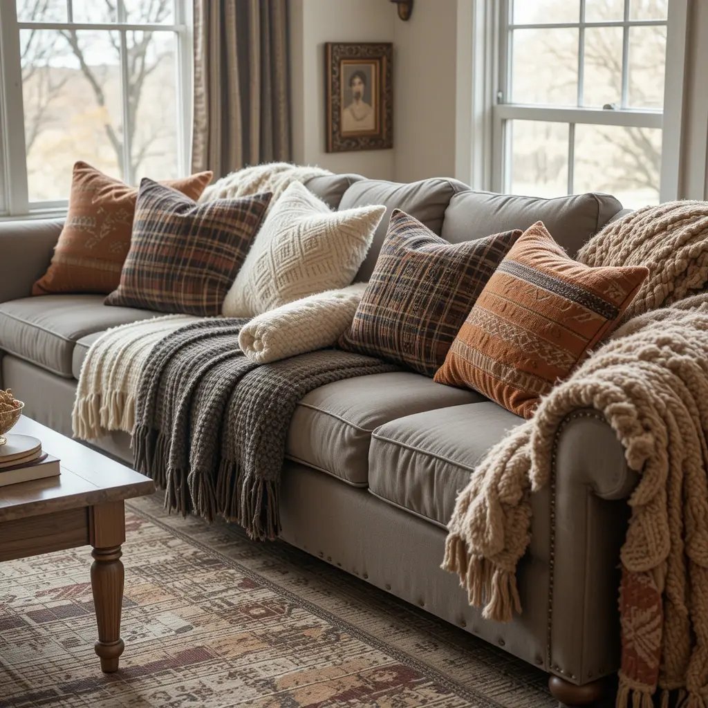 Use Cozy Throw Blankets and Pillows