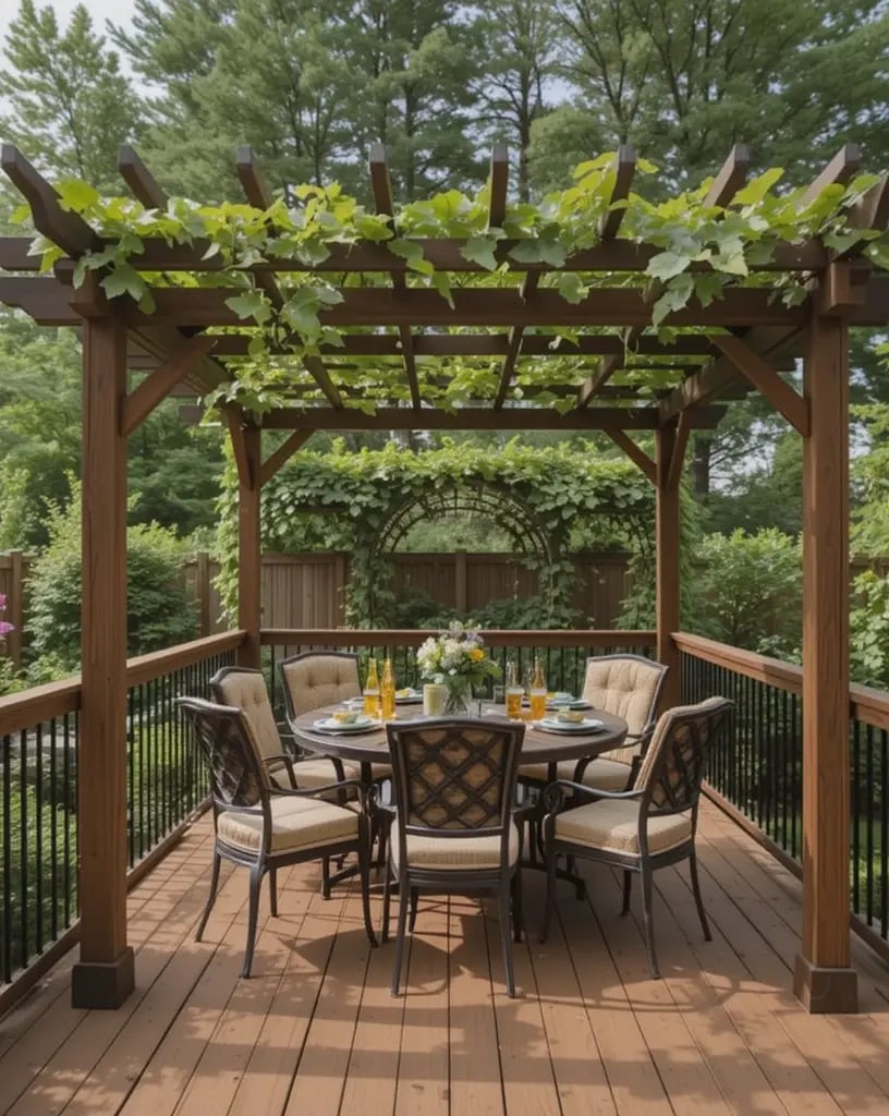 Pergola-Covered Deck