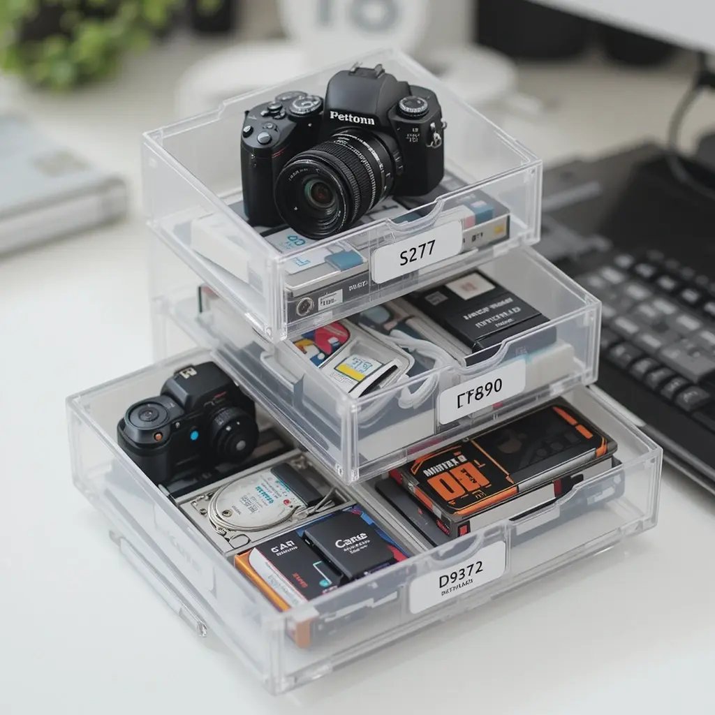 Use Desktop Drawers for Small Tech Items