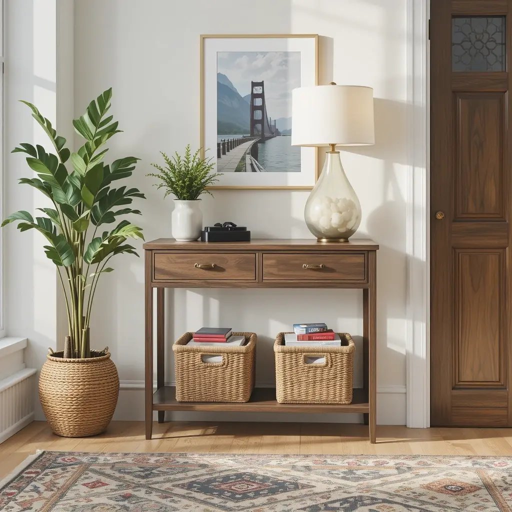  A Slim Console Table with Hidden Storage