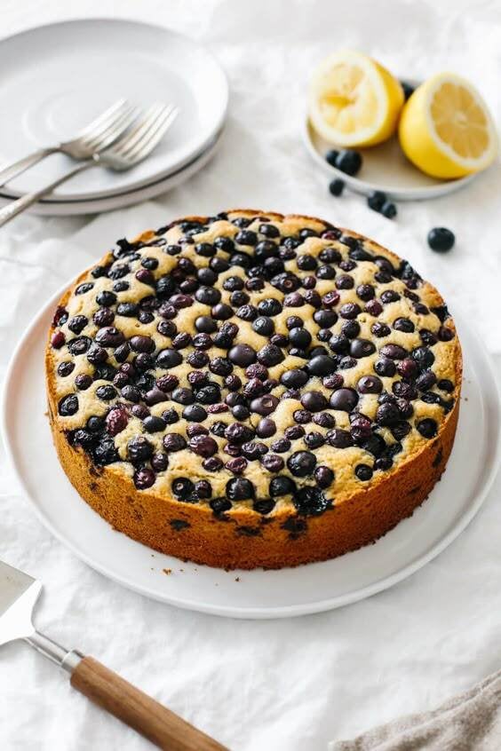 Paleo Lemon Blueberry Cake
