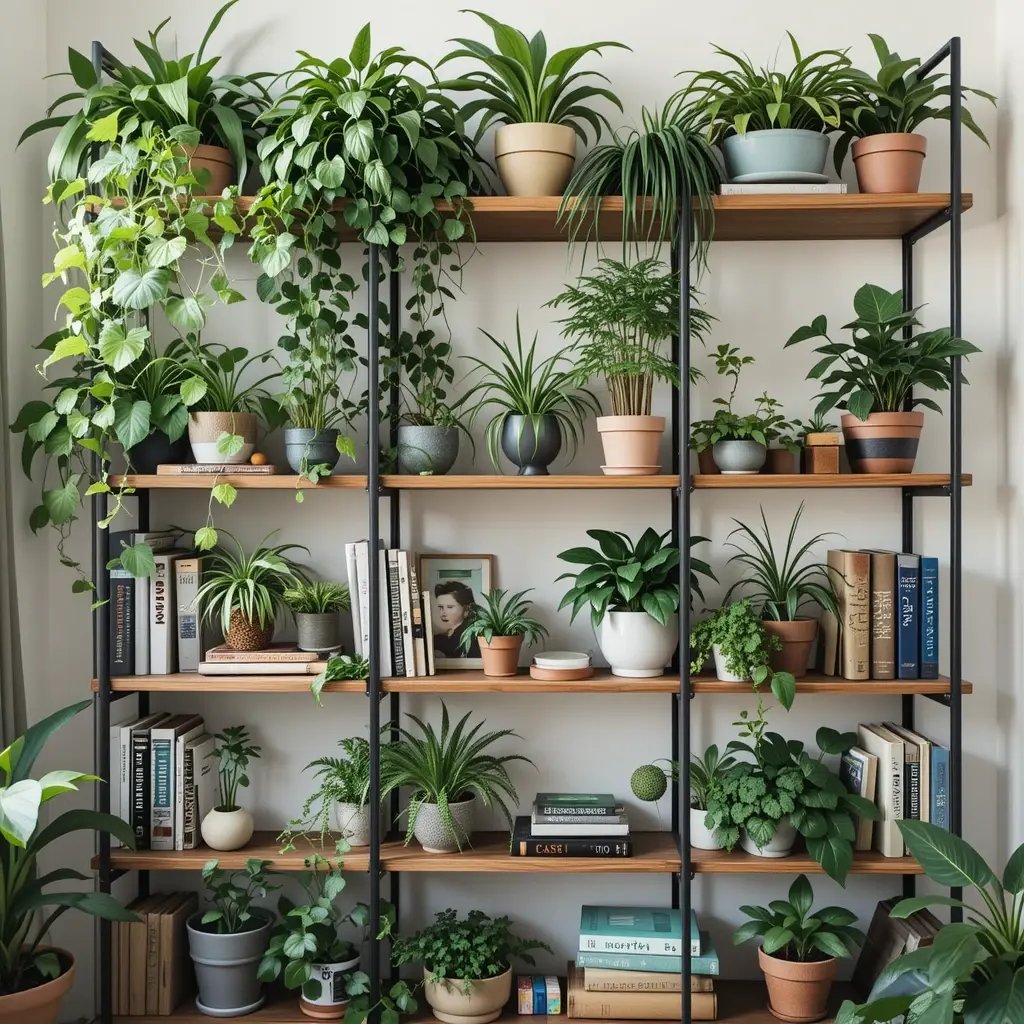 Create Living Walls with Shelving Units
