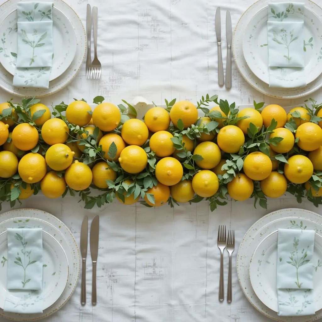 Row of Citrus Fruits