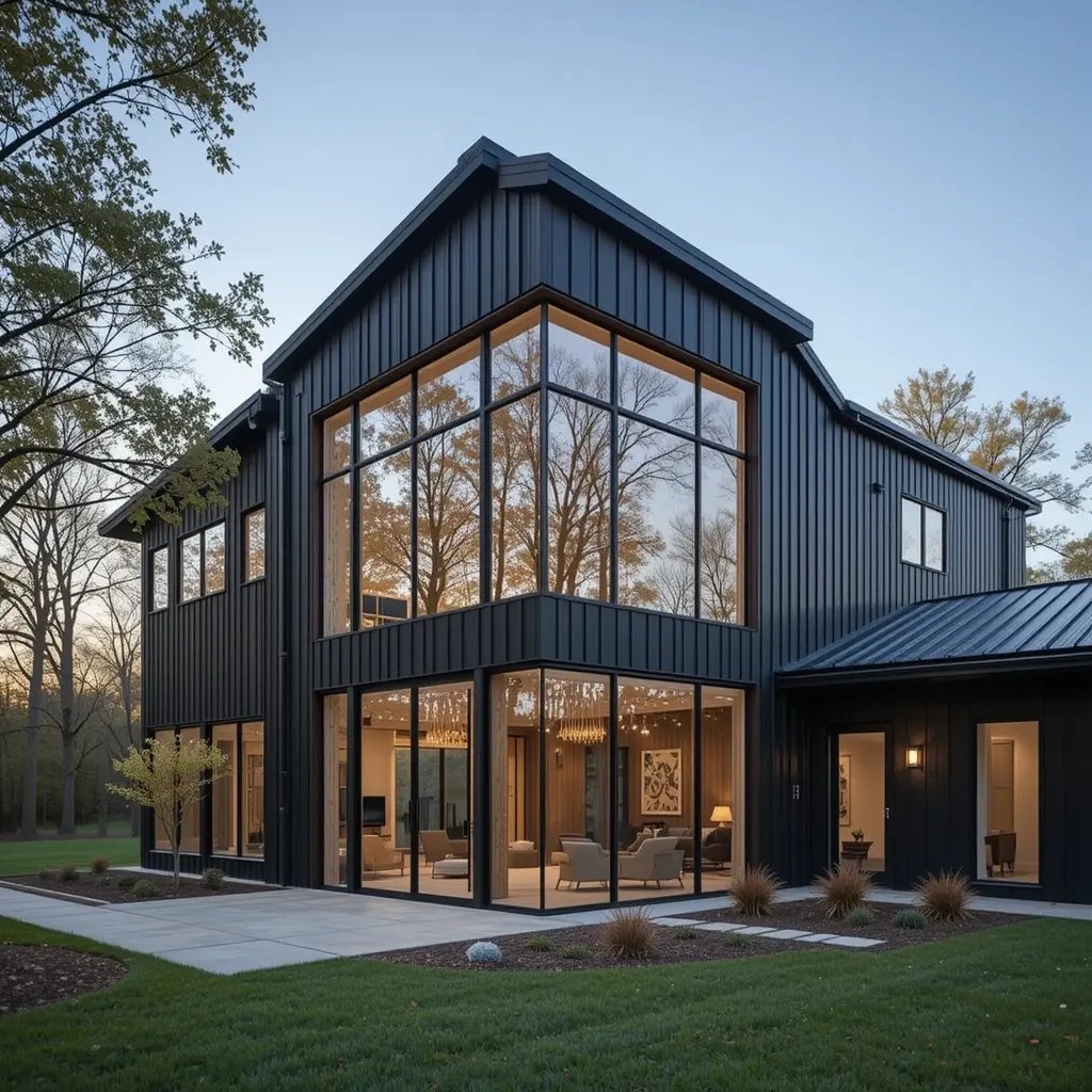 Standing Seam Metal with Large Windows