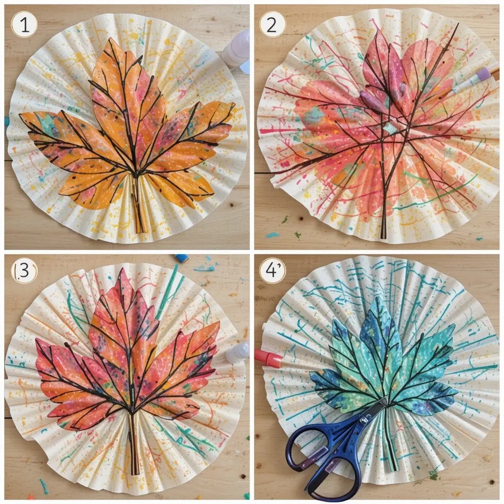 Coffee Filter Leaves