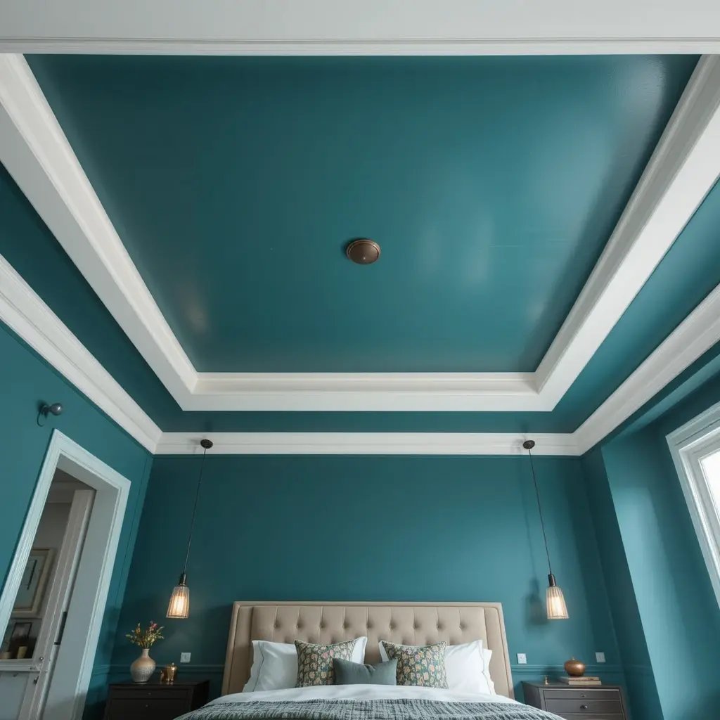Dark Teal Ceiling Paint