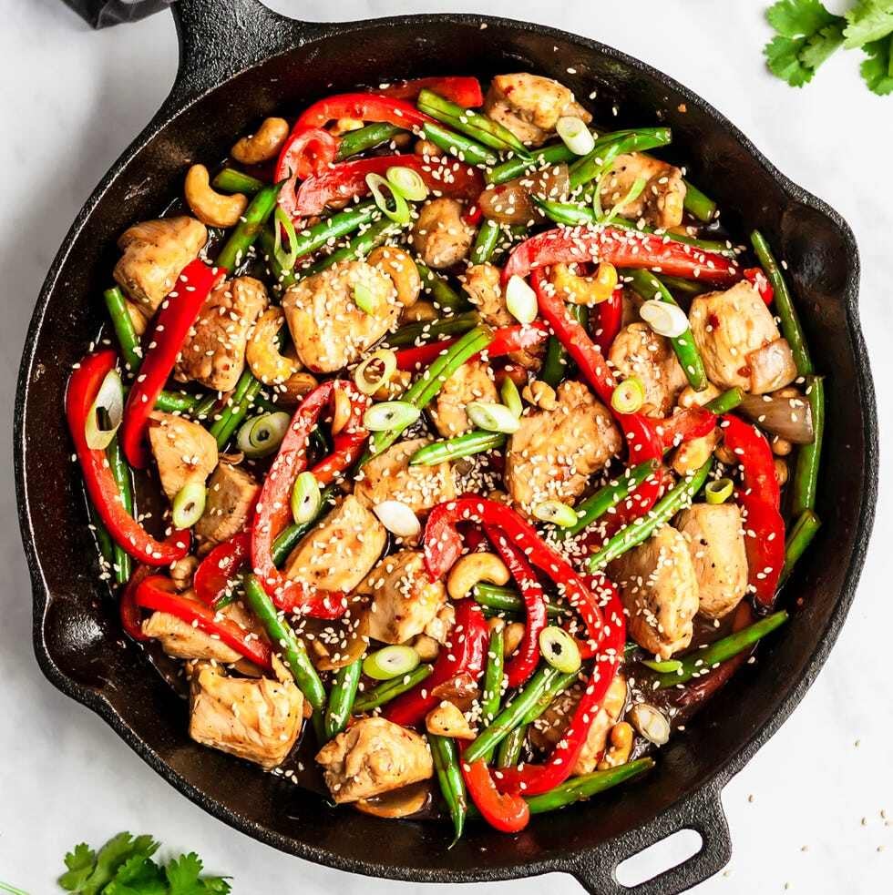 Healthy Orange Chicken Stir Fry With Coconut Cauliflower Rice