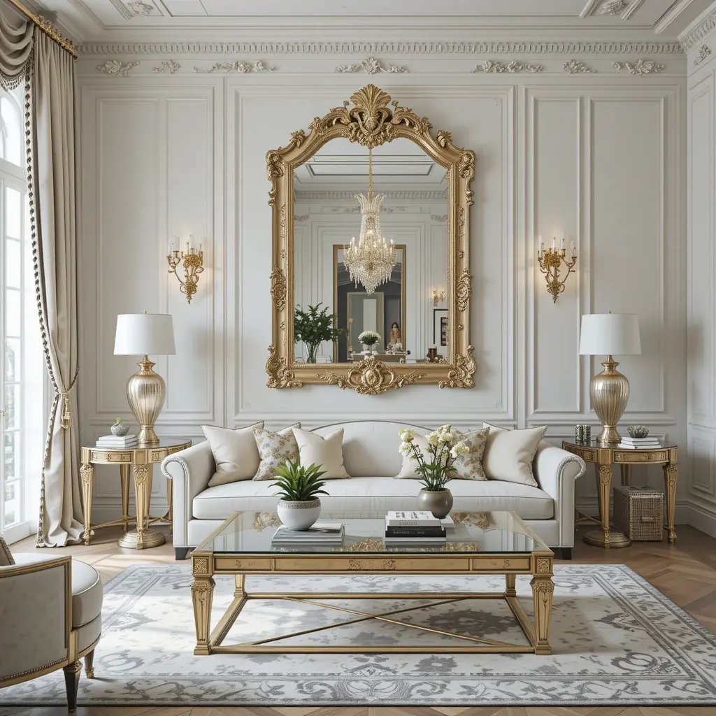 Incorporate Mirrored and Glass Elements
