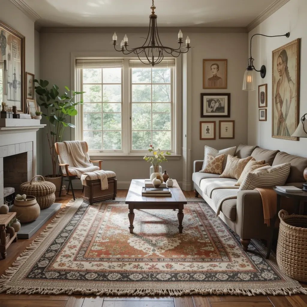 Layered Rugs for a Collected Look