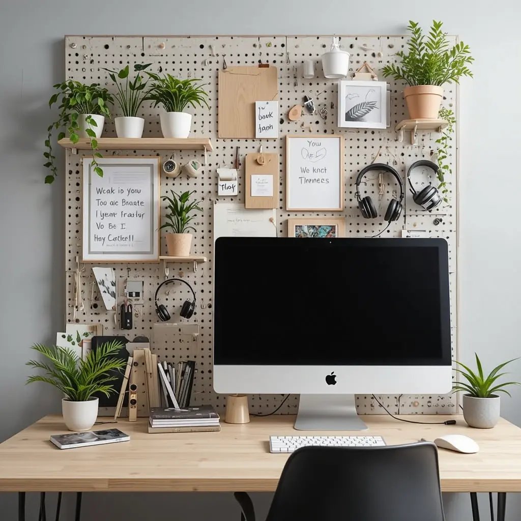 Mount a Pegboard Above Your Desk