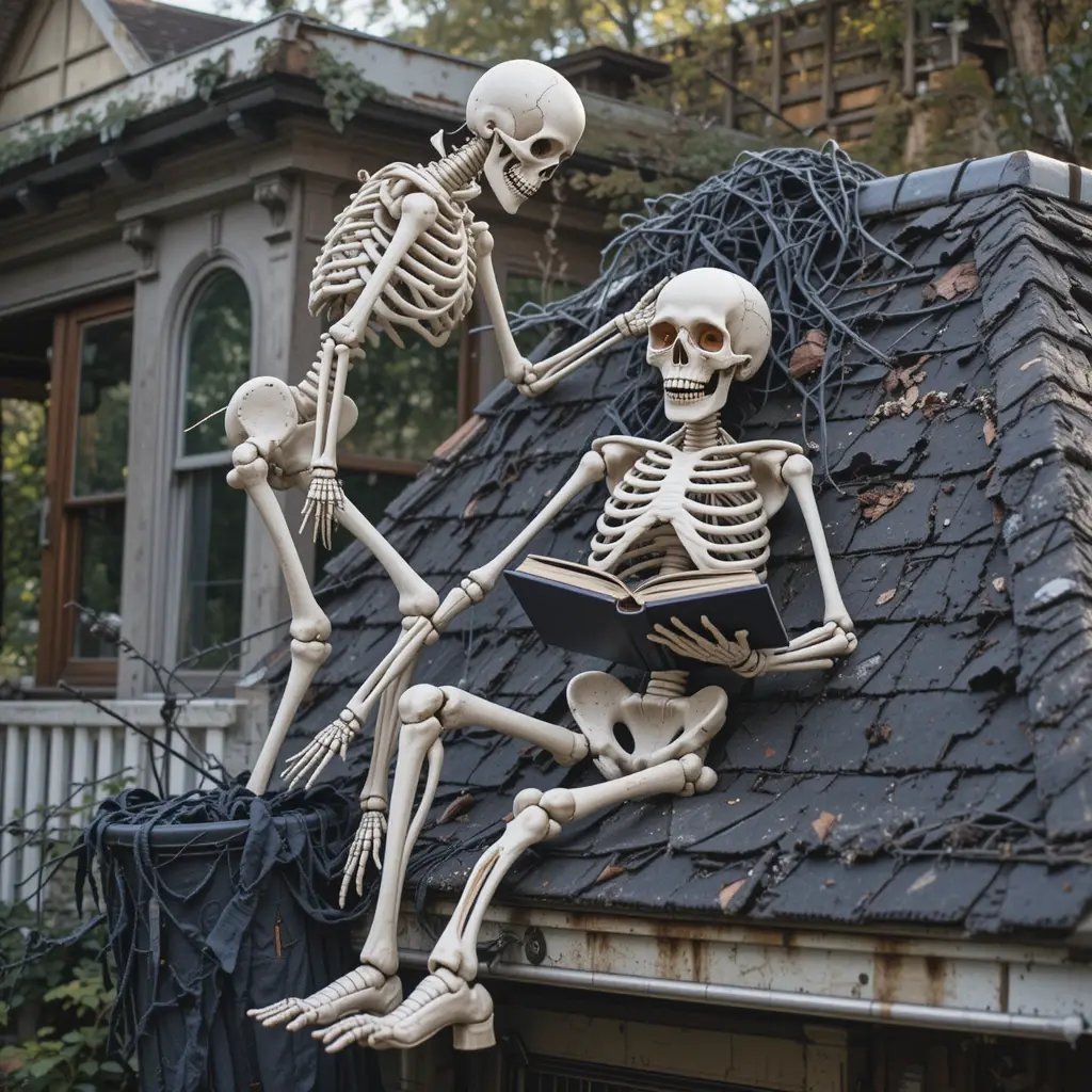 Life-sized skeletons