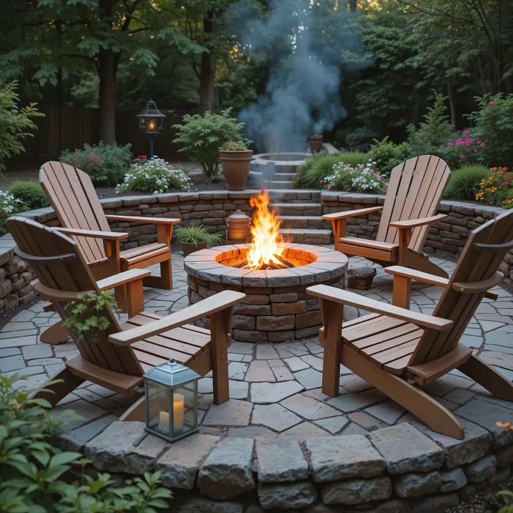 Adirondack Chairs in a Circle