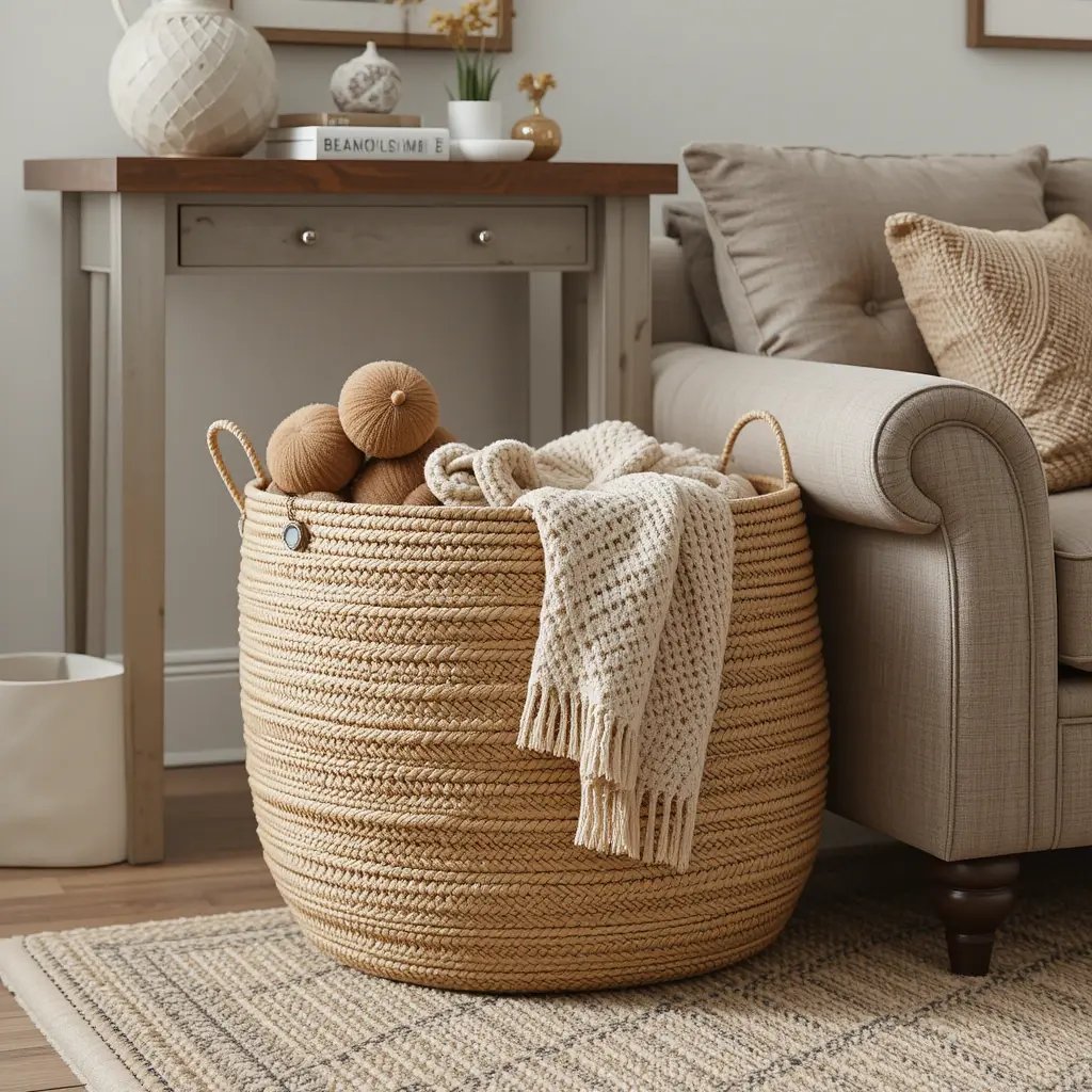 Use Woven Baskets for Storage