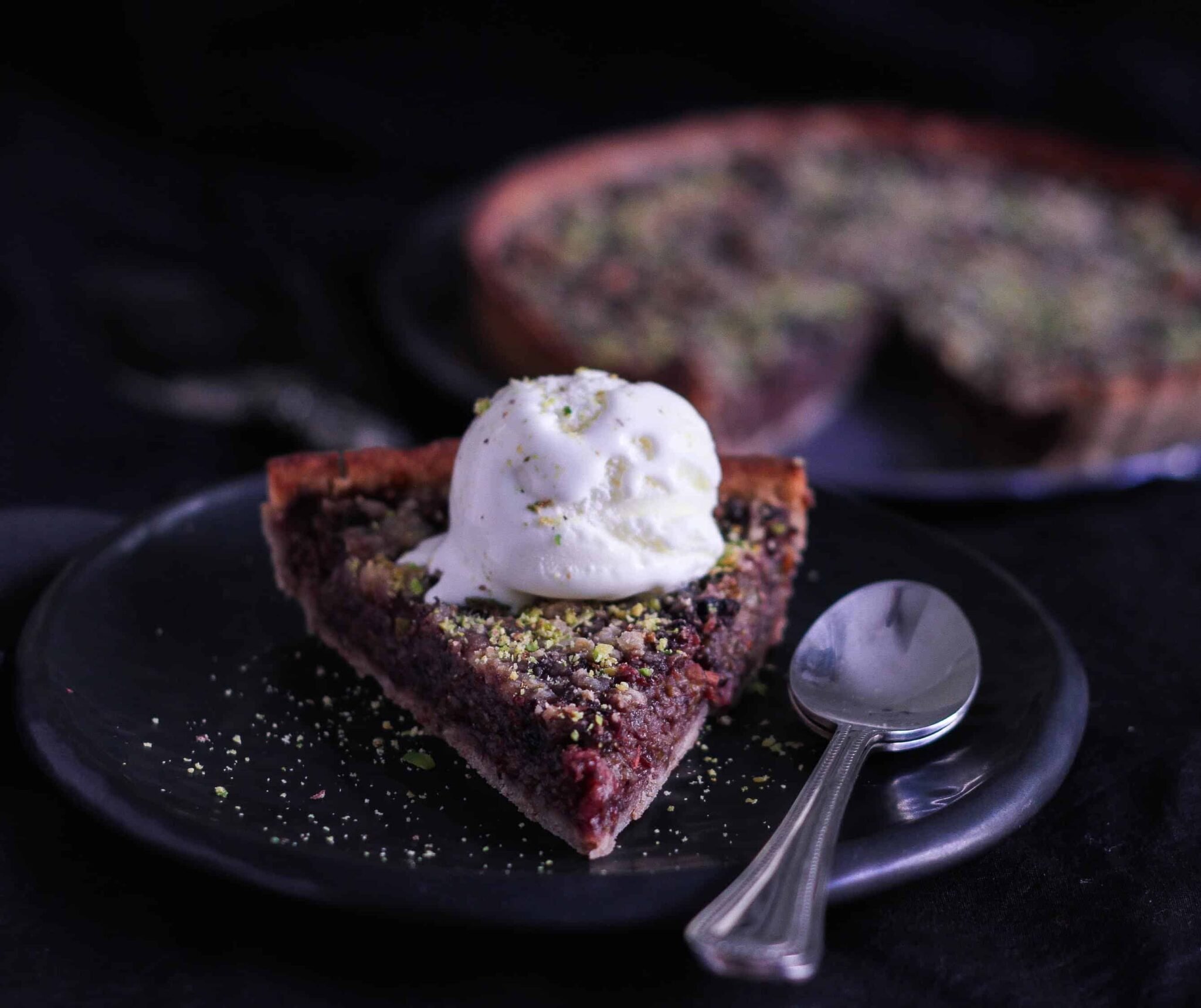 Mulberry Pie with Crumb Topping