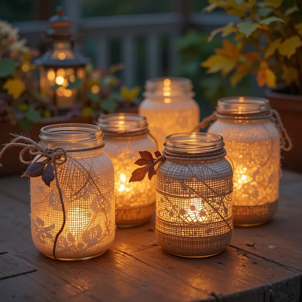 Rustic Mason Jar Lanterns