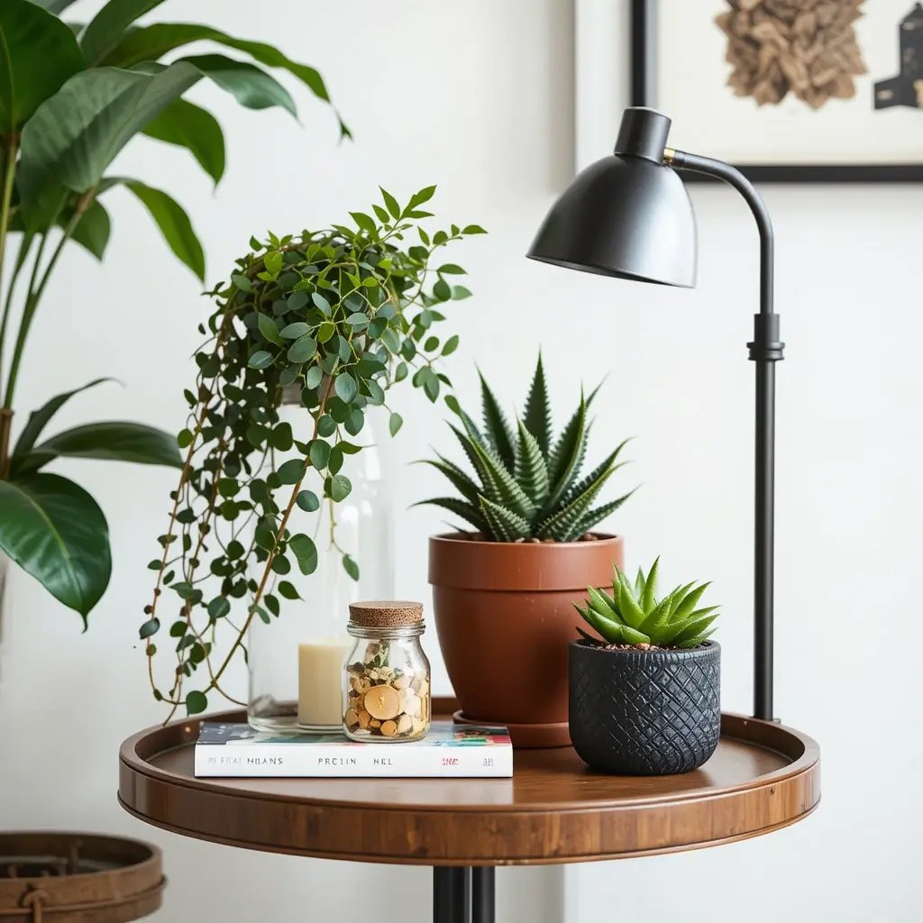 Create Plant Vignettes on Side Tables