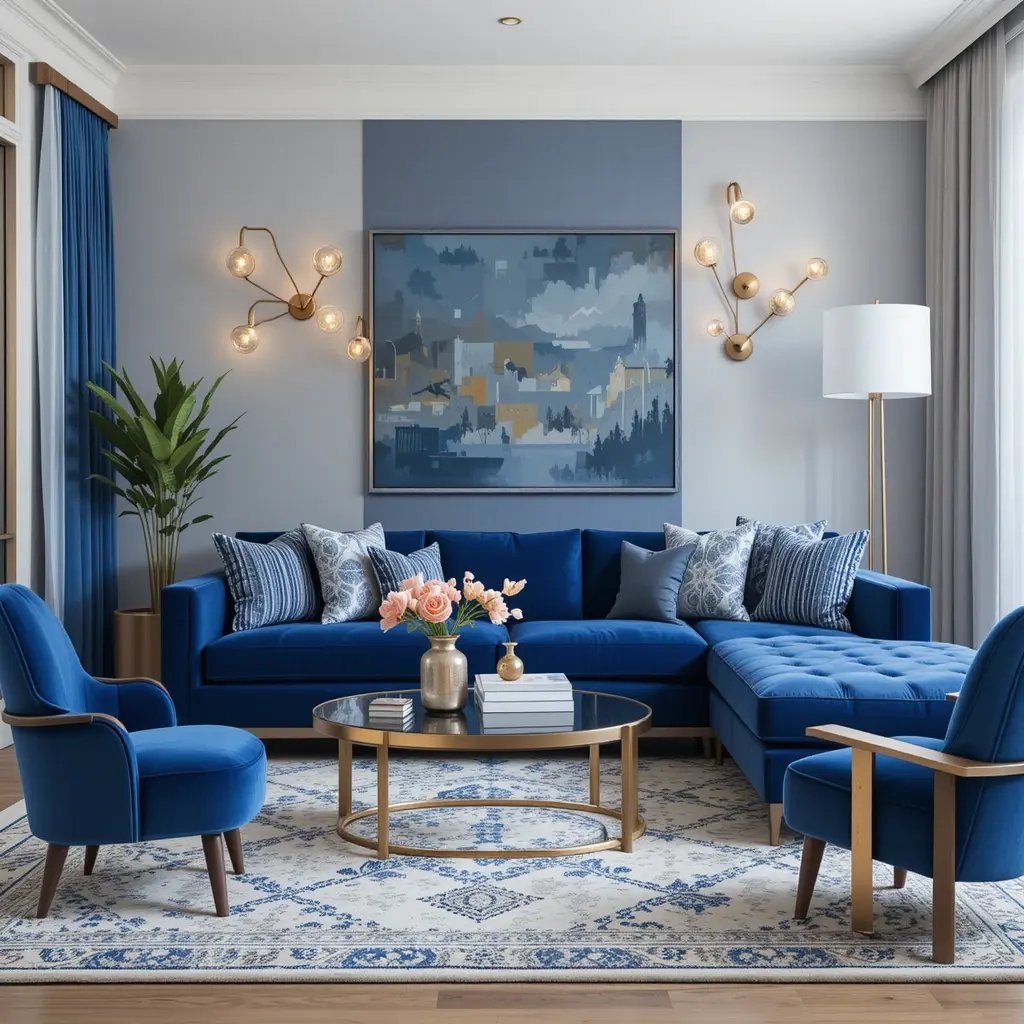Sapphire Blue and Copper for an Elegant Contrast