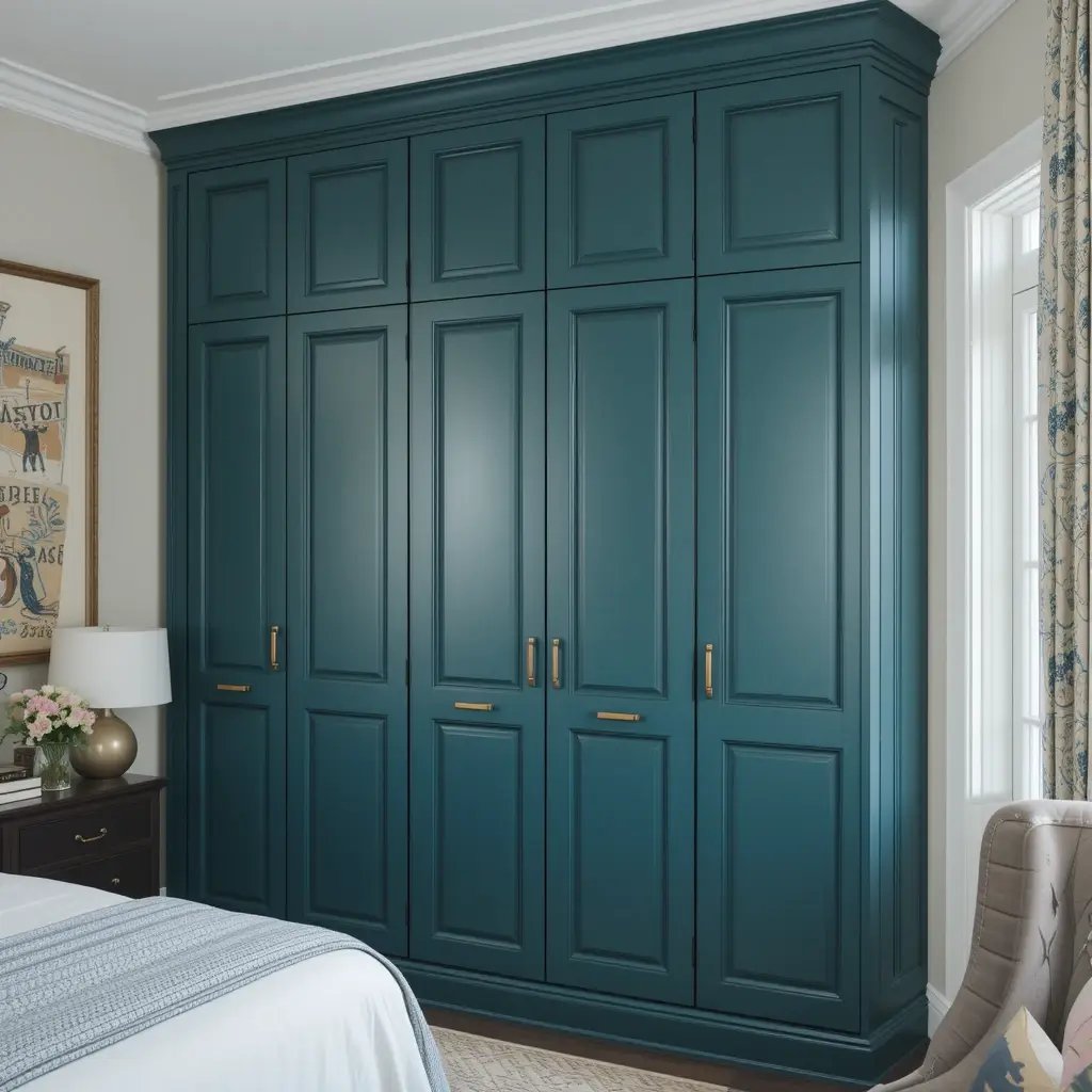 Dark Teal Built-in Wardrobes