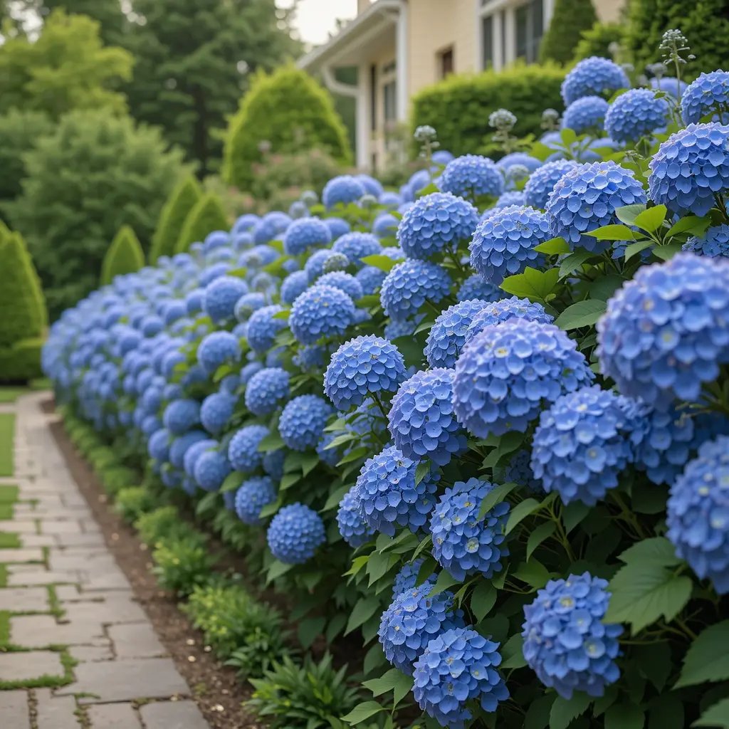 The Classic Blue Hydrangea Border
