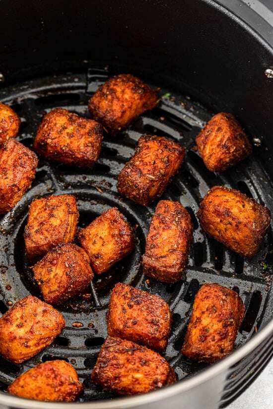 Blackened Air Fryer Salmon Bites