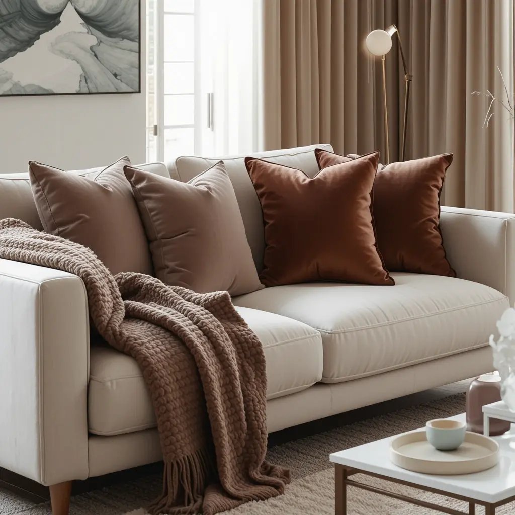 Incorporate Textured Fabrics and Throws
