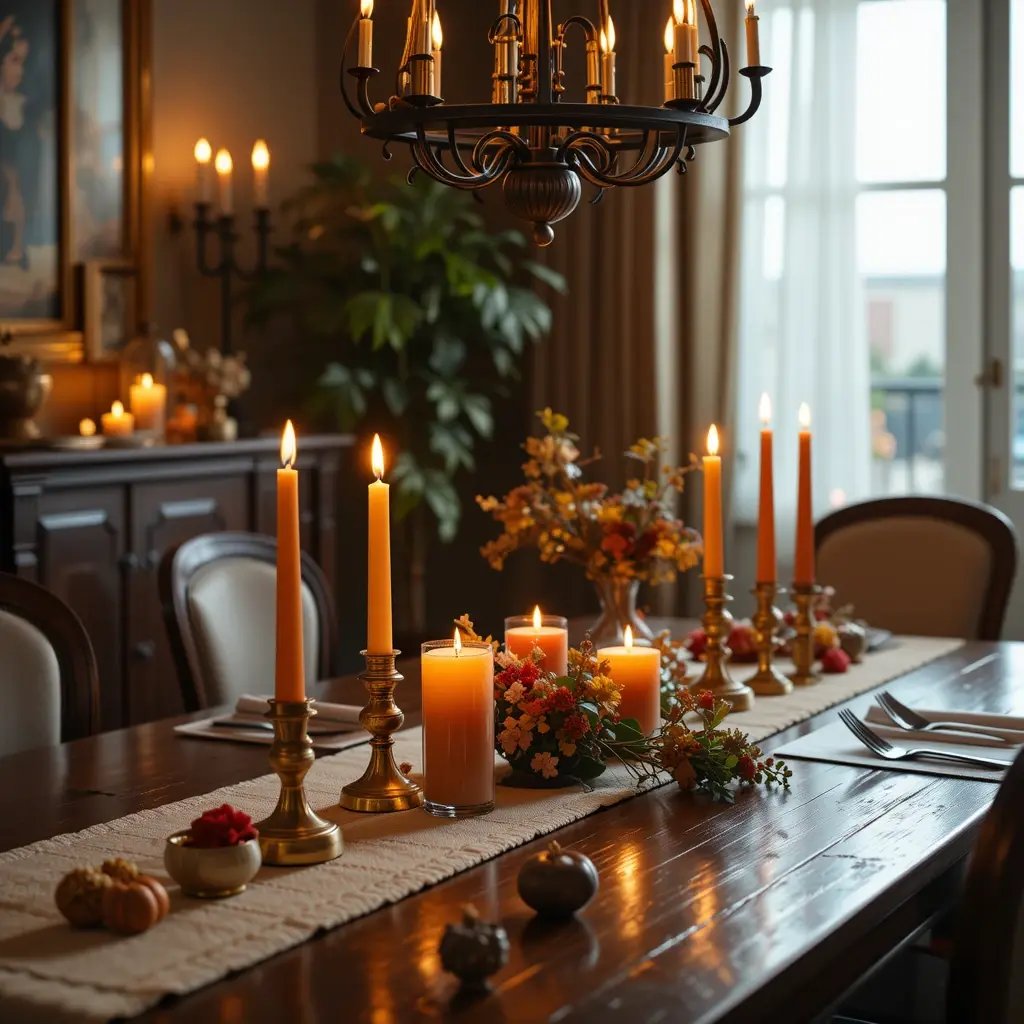 Use Warm Color Candles and Candleholders