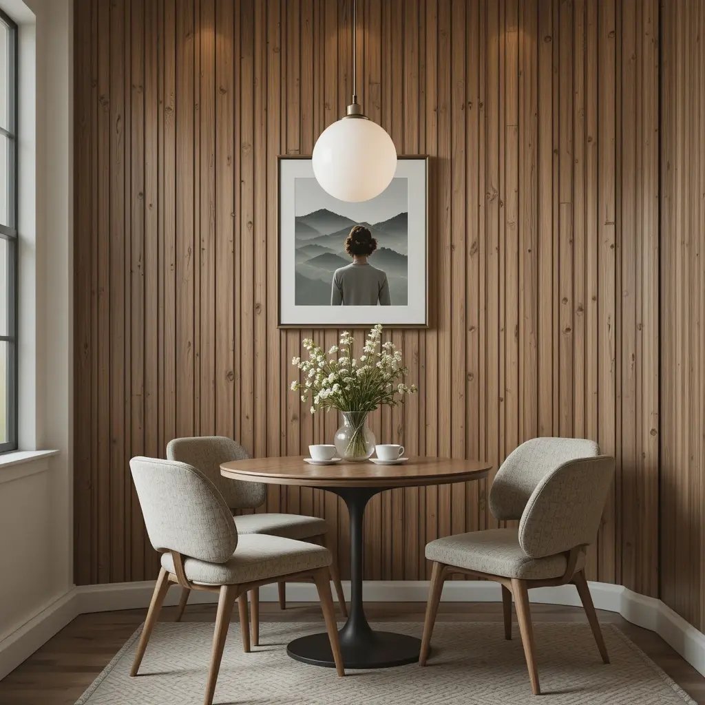 Cozy Wood-Slat Nook