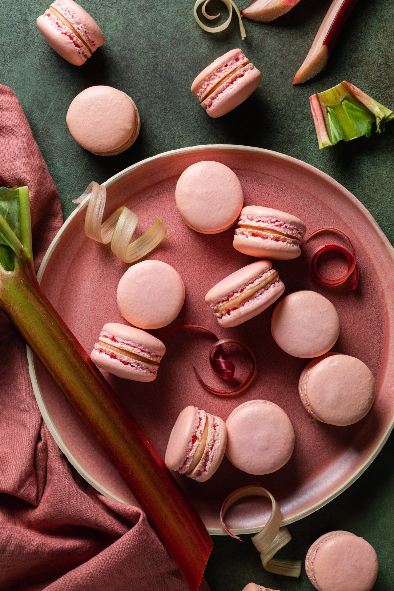 Rhubarb Macarons