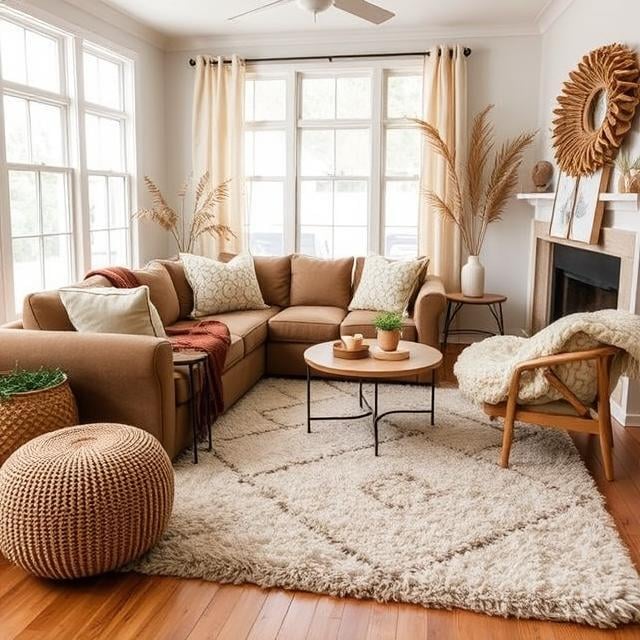 Use Textured Rugs and Throws
