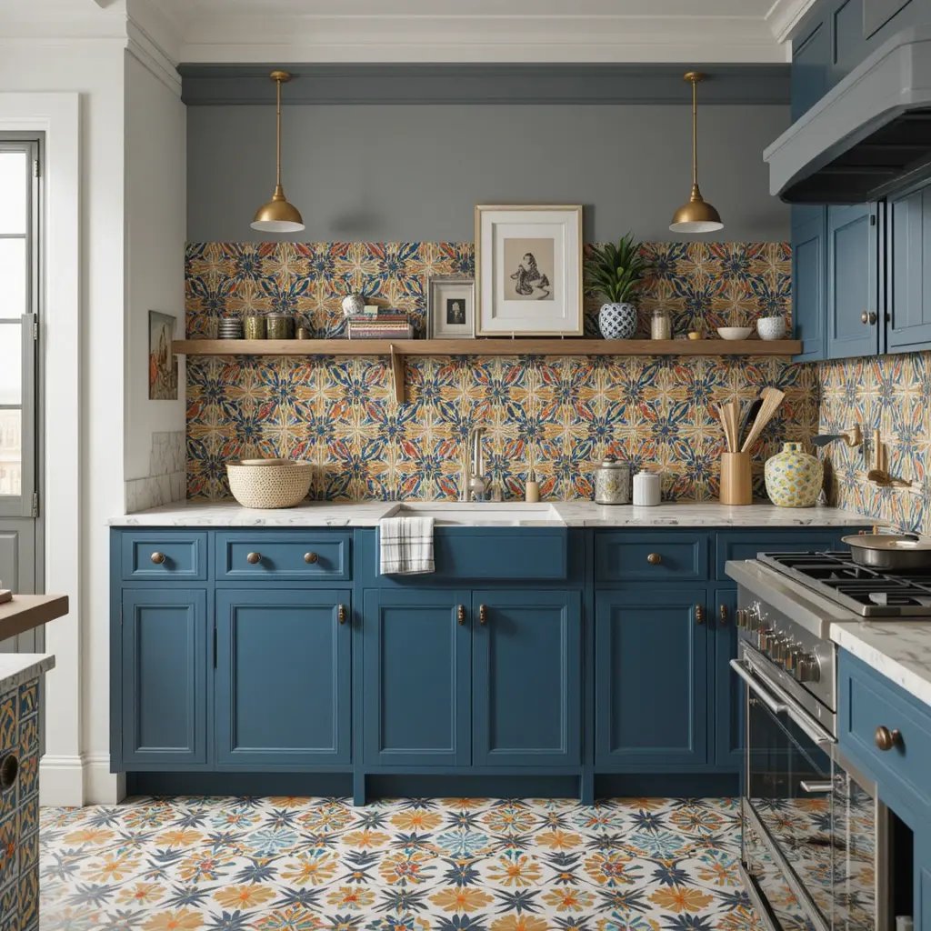 Patterned Tile Countertops